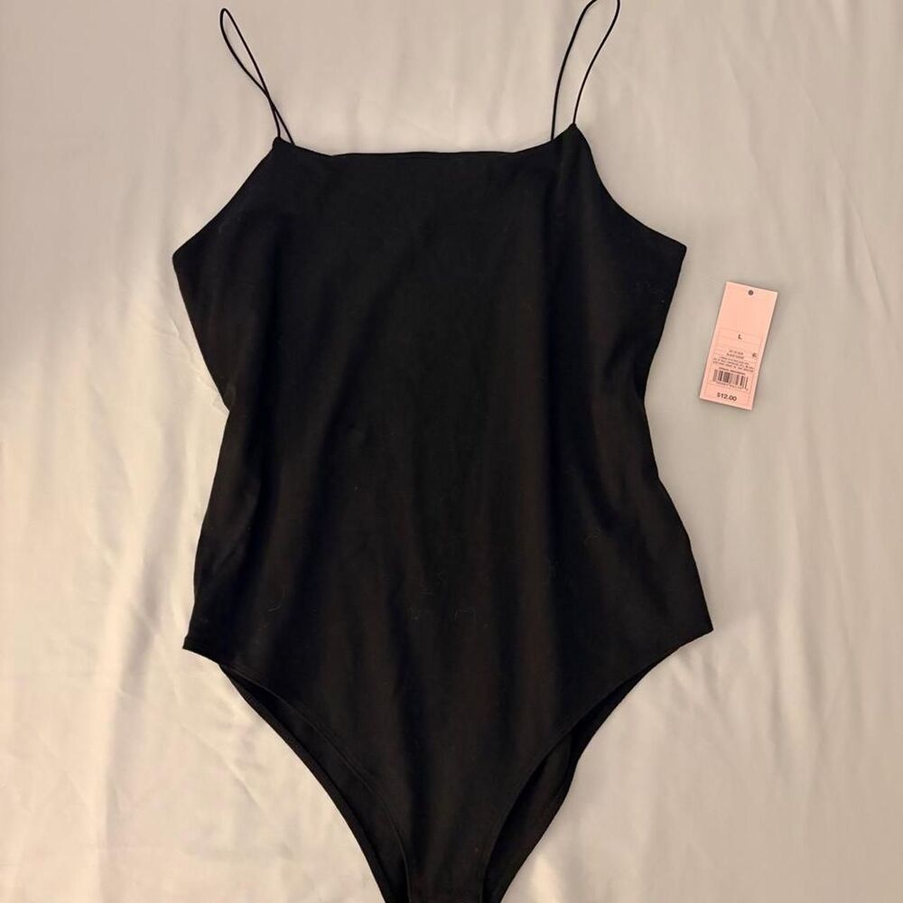 Wild-fable Women's Black Bodysuit